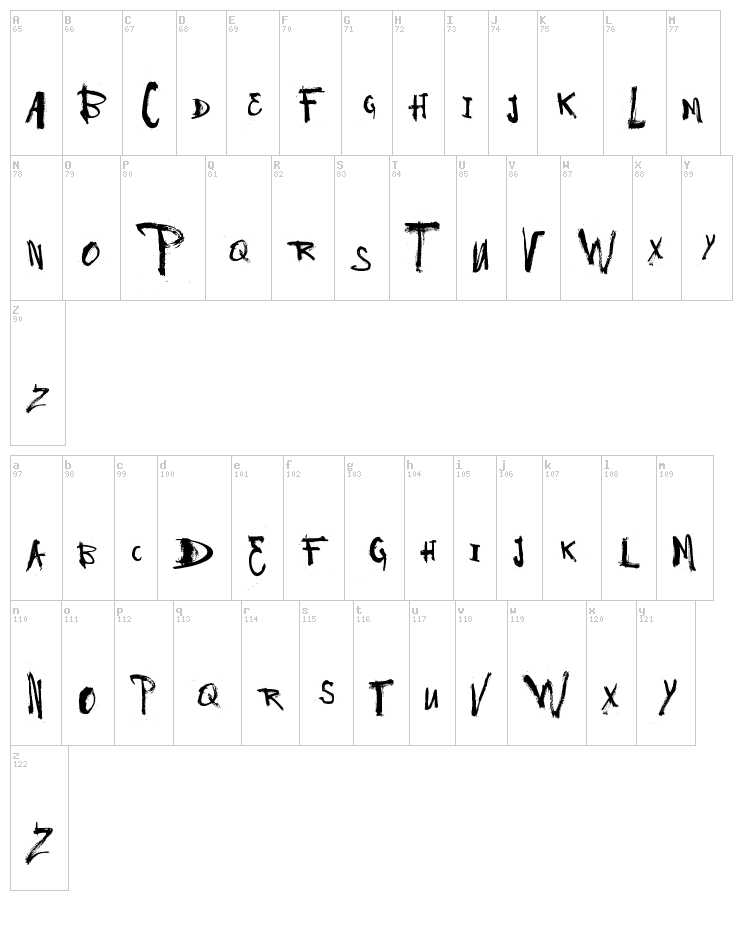 Vtks Have a Nice Day font map